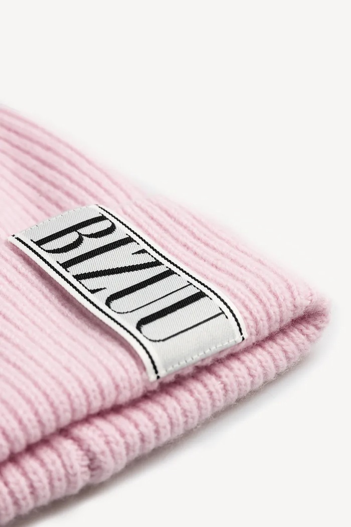 Czapka beanie damska wełniana LORE BIZUU LORE.ROZOWY różowy