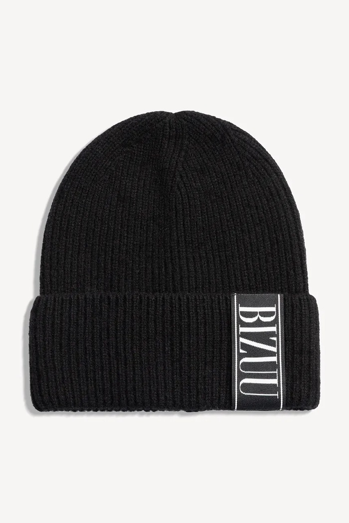 BIZUU Czapka beanie damska wełniana LORE czarny LORE.CZARNY