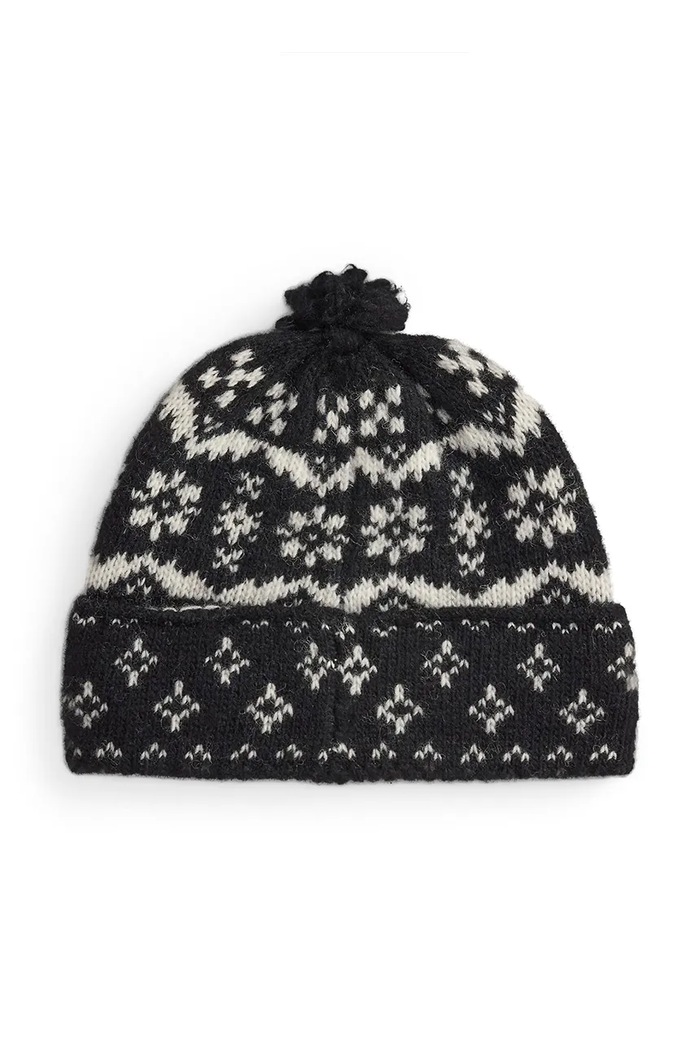Polo Ralph Lauren Czapka z pomponem damska wełniana 455P23851 czarny AW26