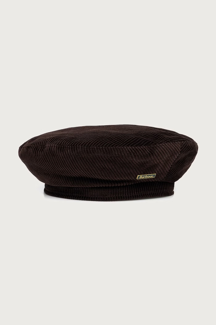 Barbour Beret damski sztruksowy brązowy LHA0661