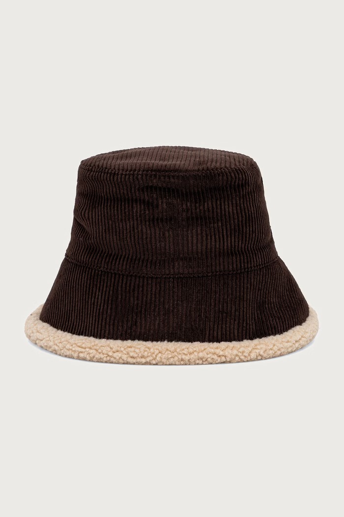 Barbour Kapelusz bucket damski z bawełną LHA0660 brązowy AW26
