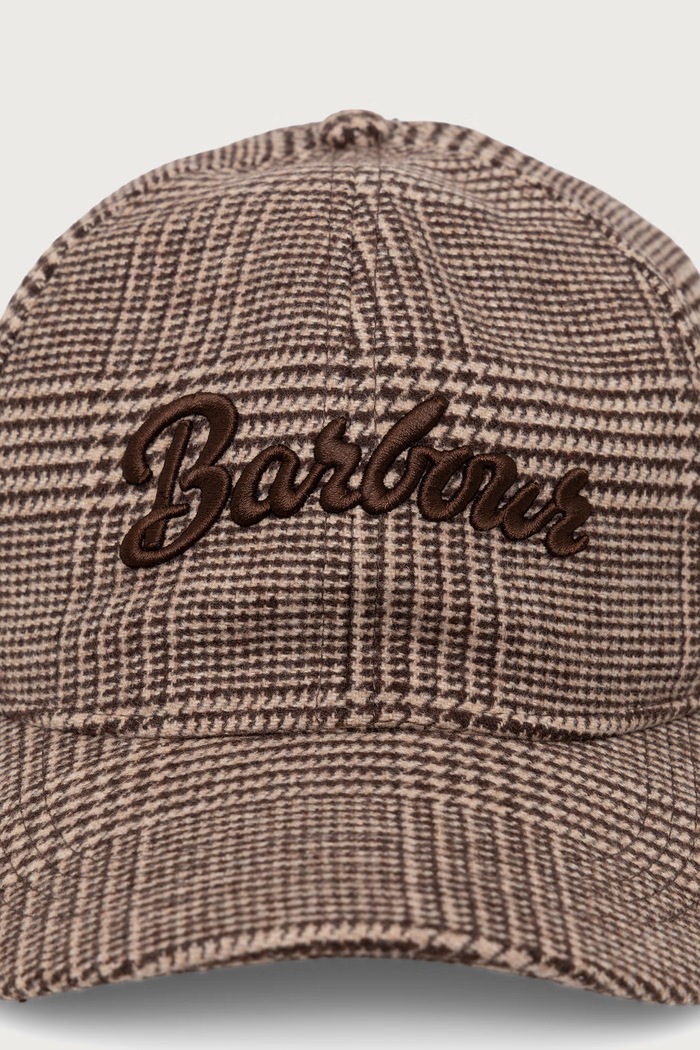 Akcesoria Barbour Czapka z daszkiem damska z wełną LHA0652 brązowy