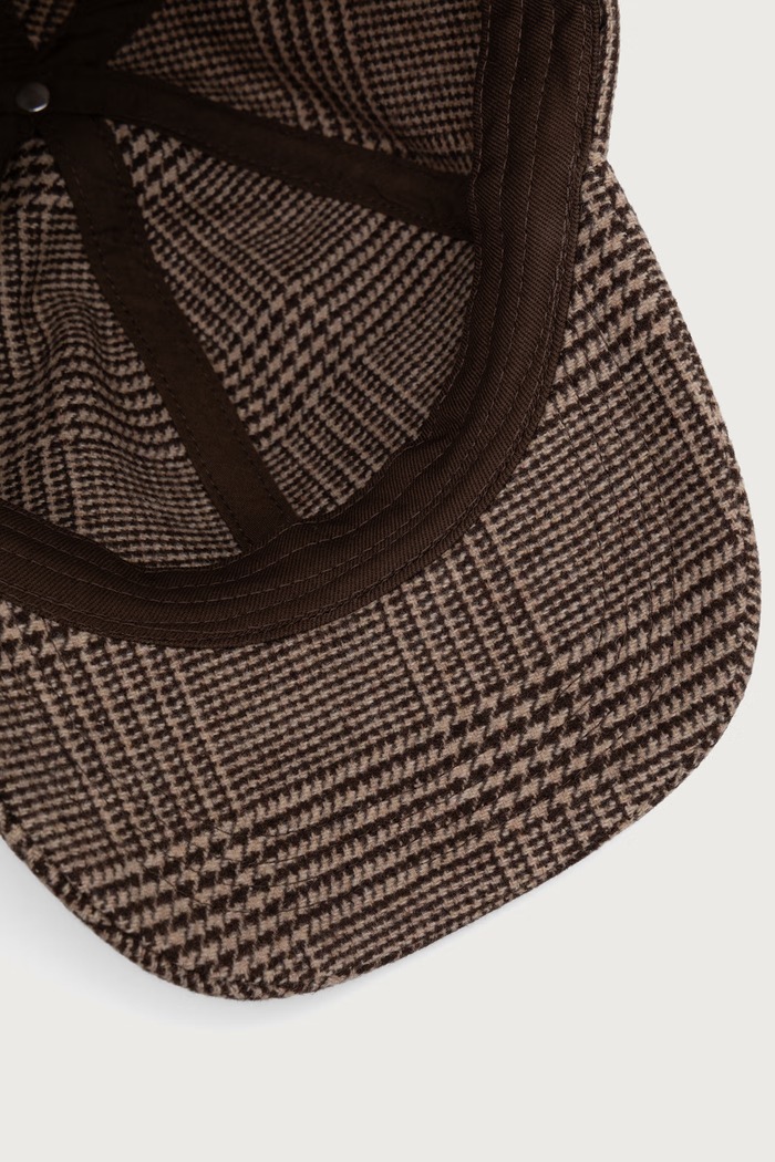 Czapka z daszkiem damska z wełną Barbour LHA0652 brązowy