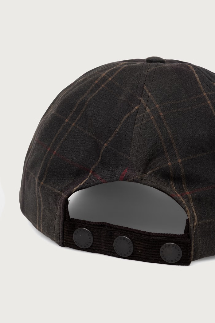 Barbour Czapka z daszkiem damska bawełniana LHA0650 zielony AW26