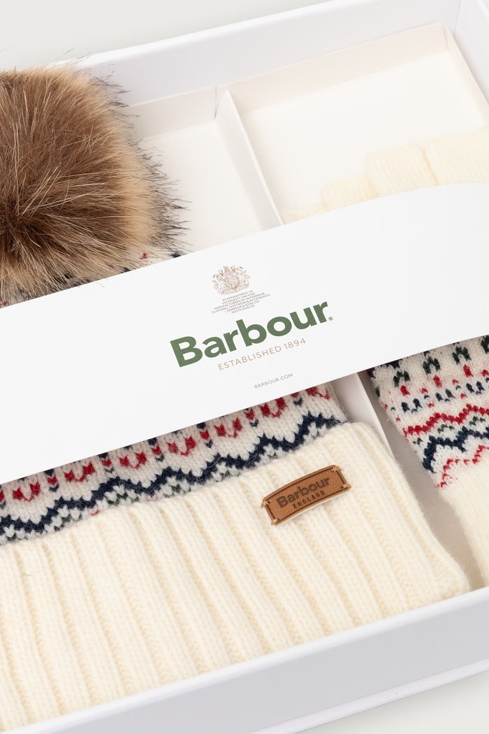 Komplet damski Barbour beżowy LGS0109
