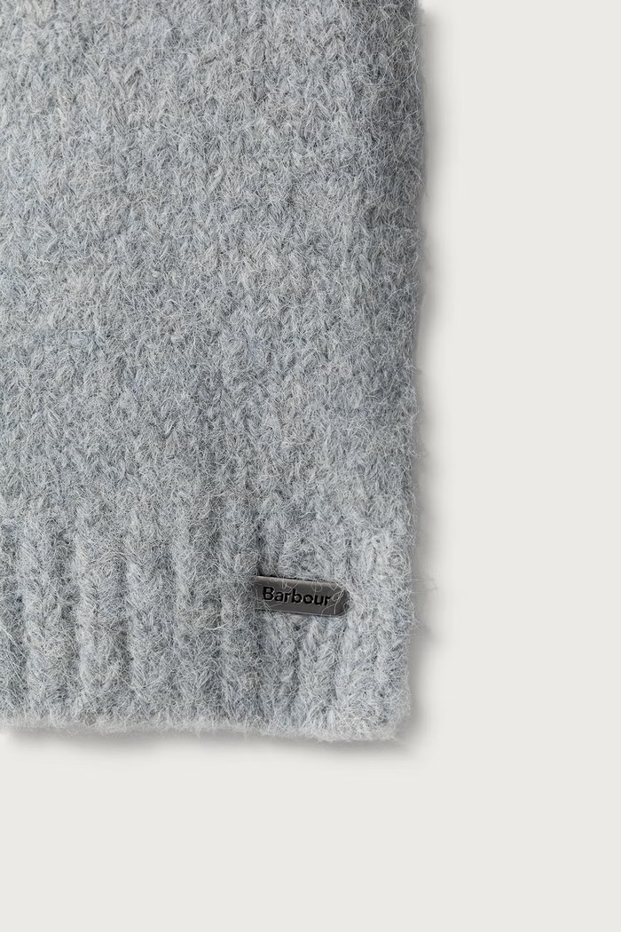 Akcesoria Barbour Czapka i szalik damska z dodatkiem wełny LGS0106 niebieski
