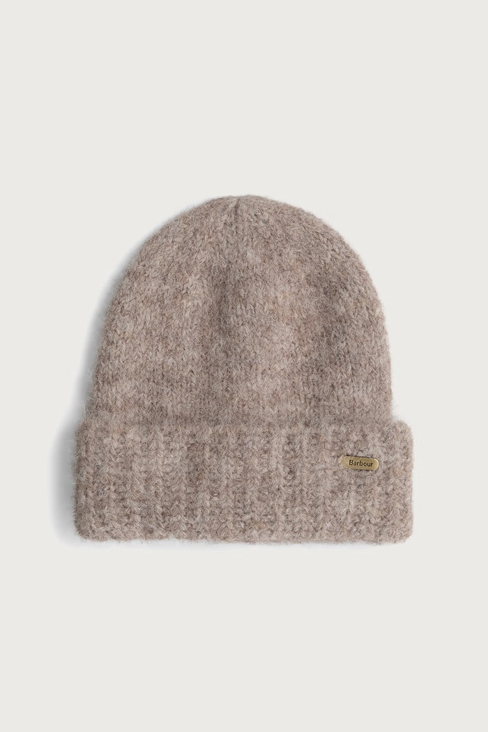 Barbour Czapka i szalik damska z dodatkiem wełny LGS0106 różowy AW26