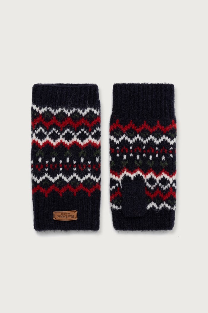 Barbour Rękawiczki mitenki damskie granatowy LGL0164