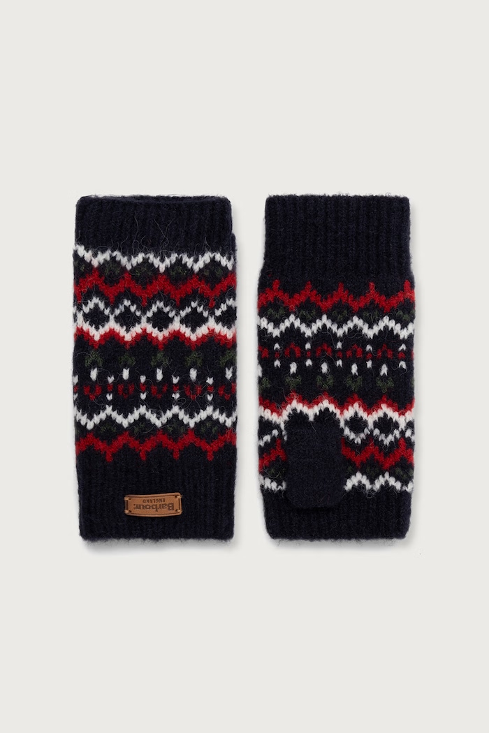 Barbour Rękawiczki mitenki damskie granatowy LGL0164
