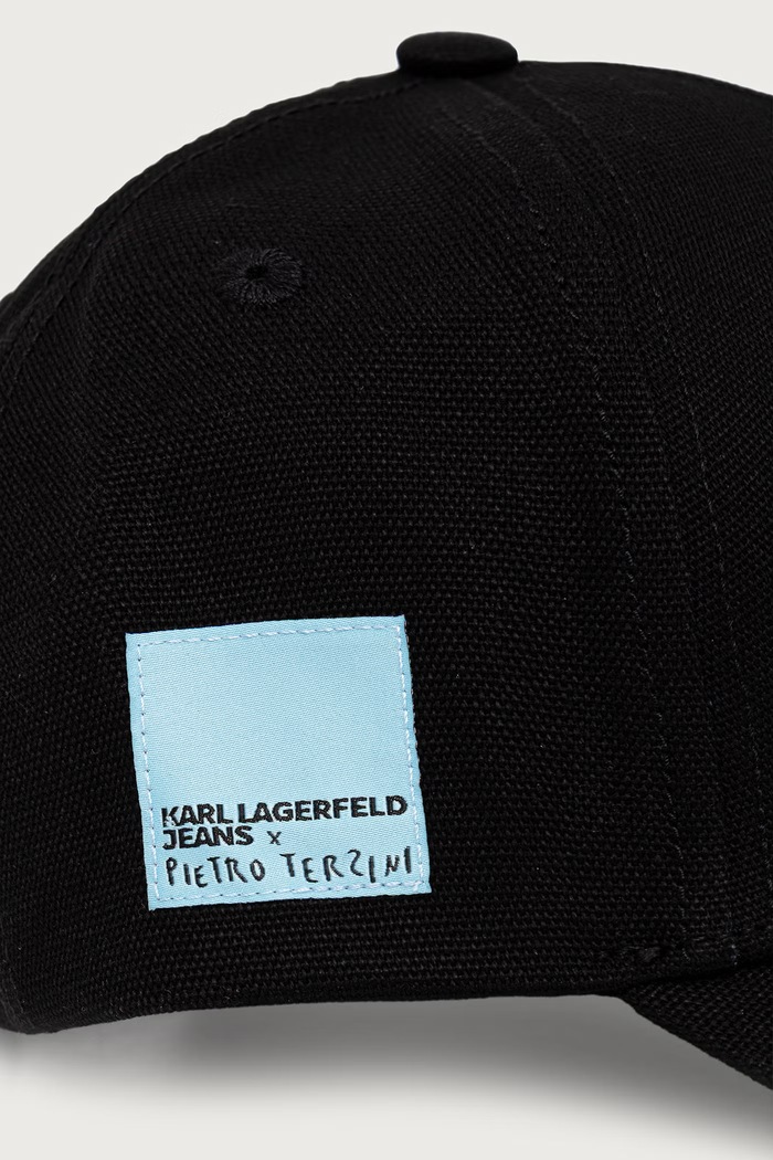 Dodaci Karl Lagerfeld Jeans kapa sa šiltom ženska pamučna x Pietro Terzini B4W33093 crna
