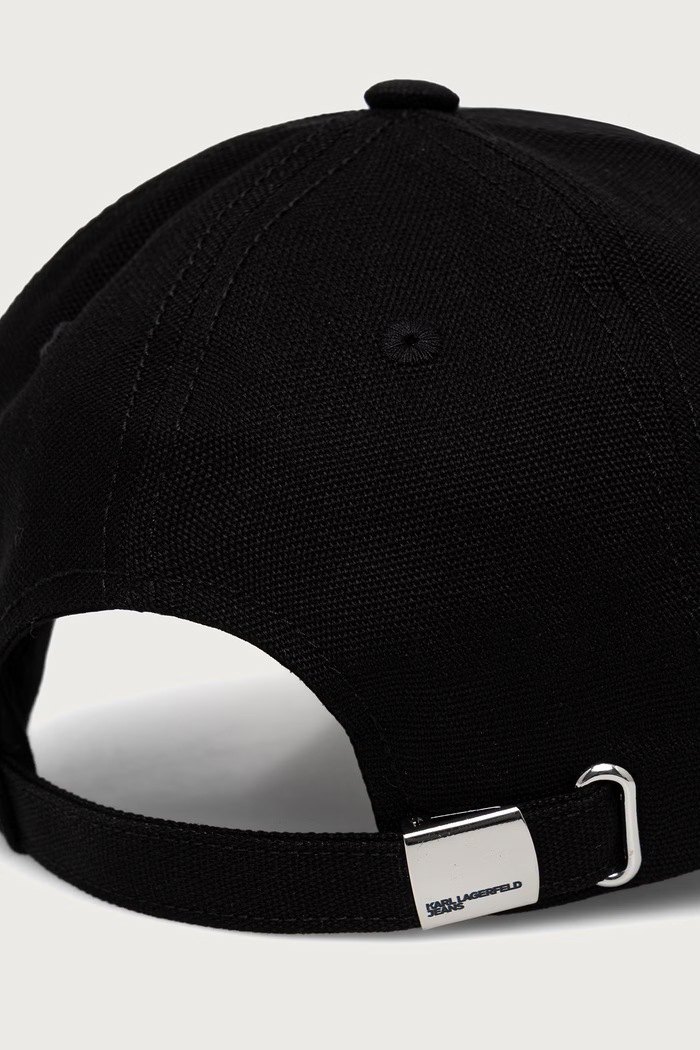 Karl Lagerfeld Jeans kapa sa šiltom ženska pamučna x Pietro Terzini crna B4W33093