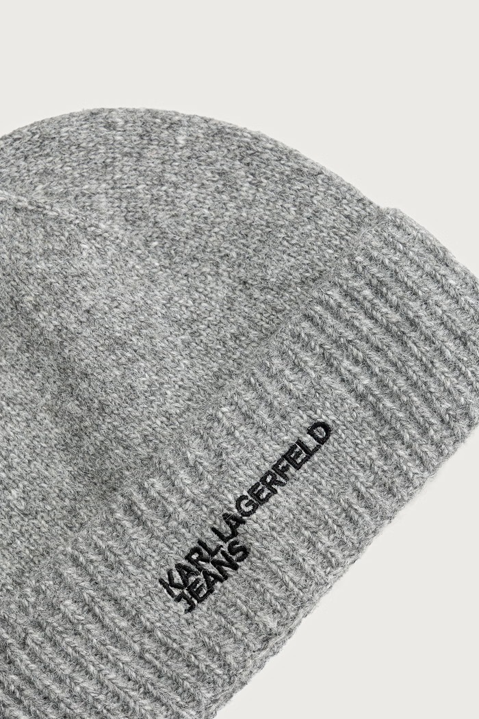 Karl Lagerfeld Jeans Σκουφάκι και κασκόλ γυναικείο από πρόσμιξη μαλλιού B4W33074