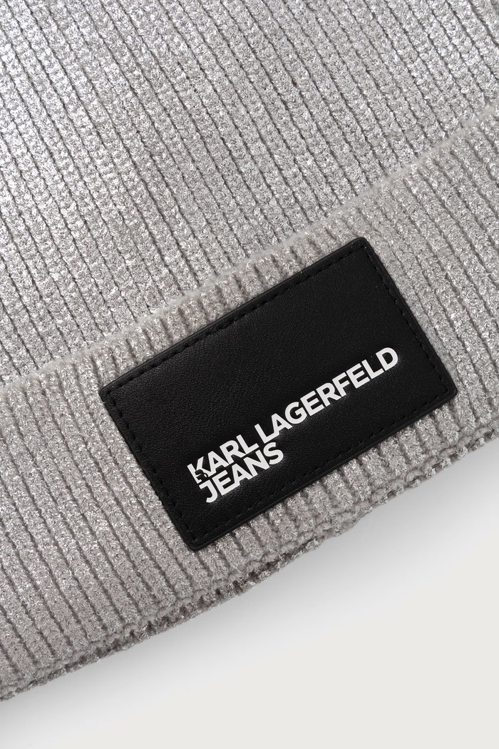 Akcesoria Karl Lagerfeld Jeans Czapka beanie damska B4W33053 srebrny