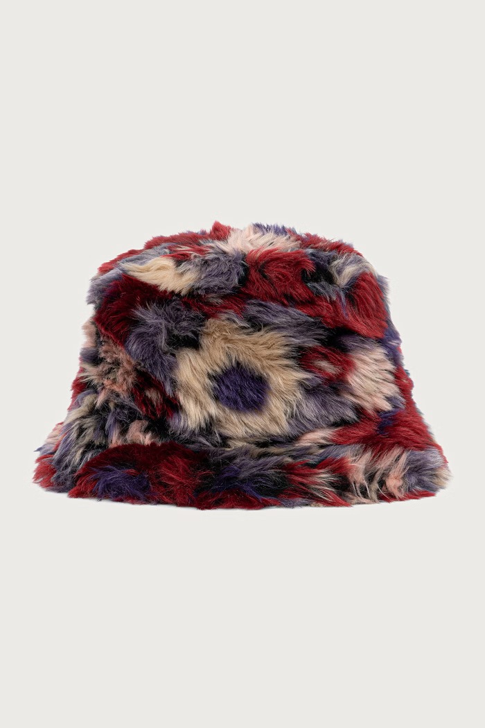 Akcesoria Kangol Kapelusz bucket damski FAUX FUR BUCKET K4370.PM521 bordowy