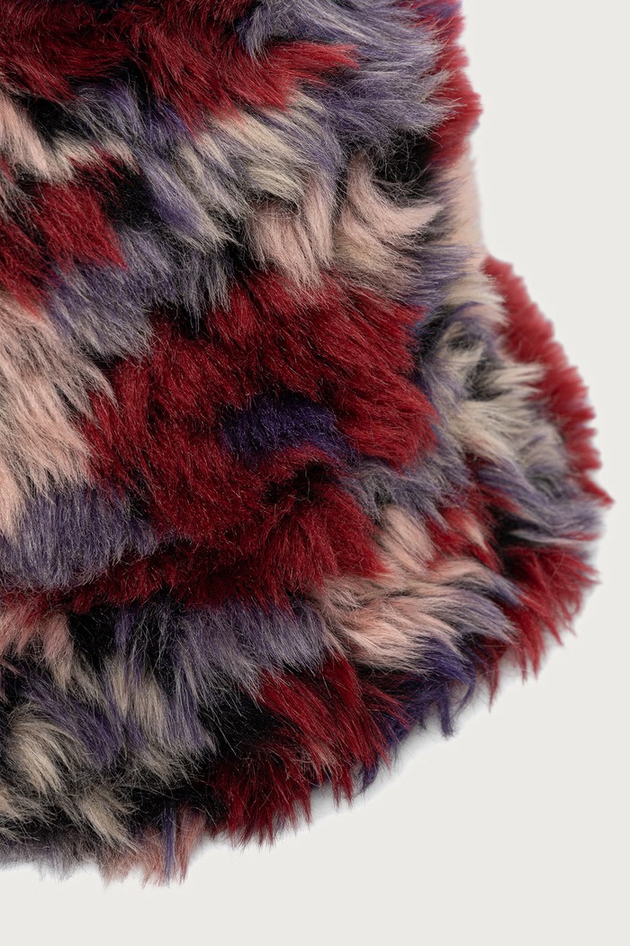 Kapelusz bucket damski FAUX FUR BUCKET Kangol K4370.PM521 bordowy