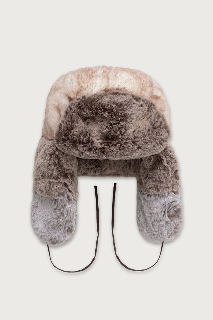 Kangol Czapka uszatka damska MULTI FAUX FUR TRAPPER beżowy K4262ST.MT302