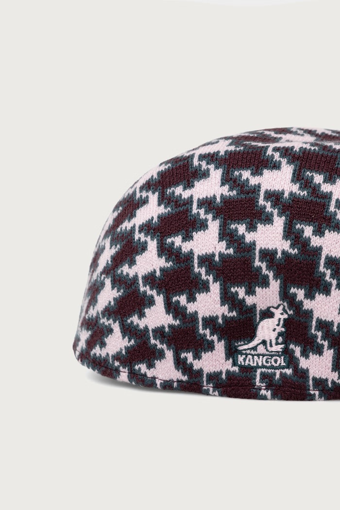 Kangol Kaszkiet damski z dodatkiem wełny HOUNDSTOOTH 507 K3863.BP608 różowy AW26