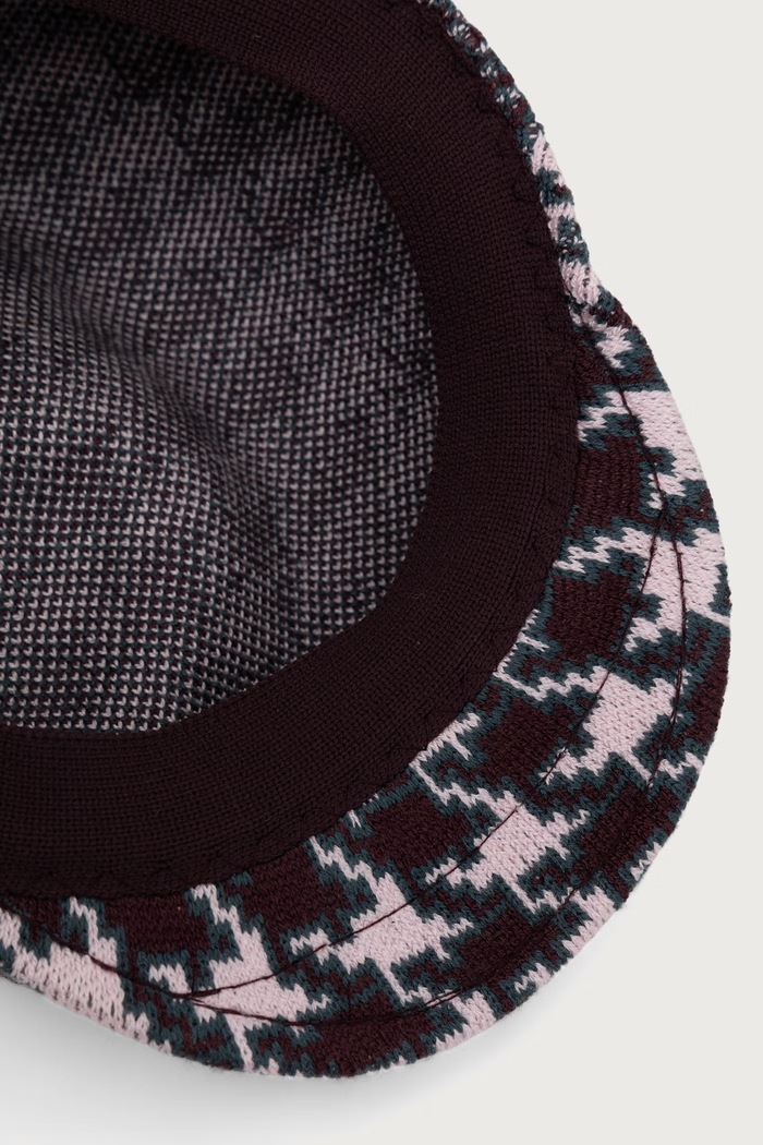 Kaszkiet damski z dodatkiem wełny HOUNDSTOOTH 507 Kangol K3863.BP608 różowy