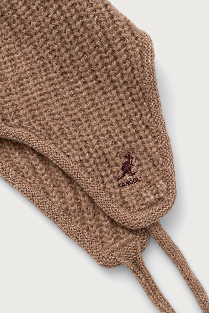 Füles sapka női gyapjú hozzáadásával TRAPPER MIXED Kangol K3858.WT216 barna