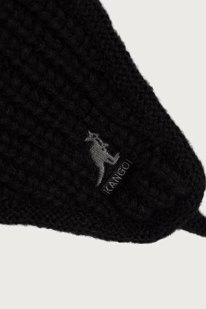 Kangol Czapka uszatka damska z dodatkiem wełny TRAPPER MIXED K3858.BK001 czarny AW26
