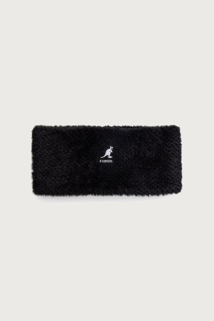 Kangol Opaska na głowę damska FAUX FUR 2-WAY WIDE czarny K3852.BK001