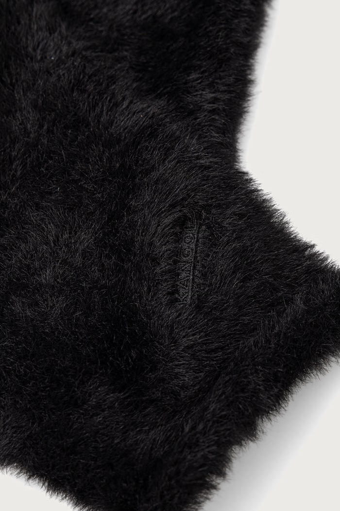 Kangol Czapka uszatka damska FAUX FUR KNIT BONNET K3792.BK001 czarny AW26