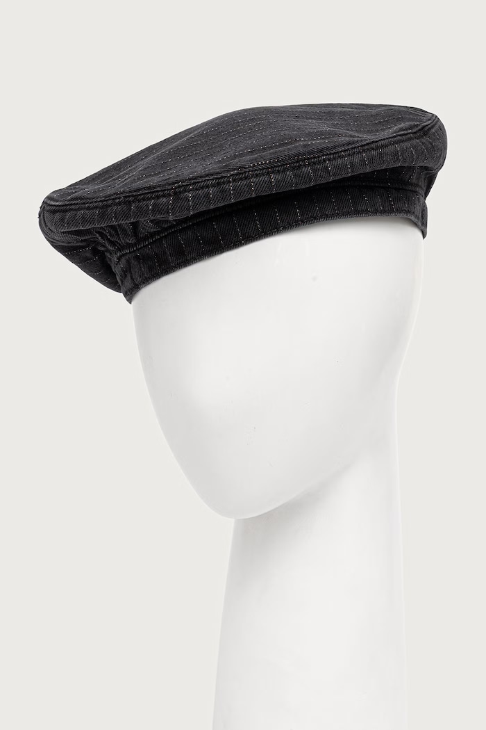 Beret damski z bawełną Marc O'Polo 5000015363 czarny