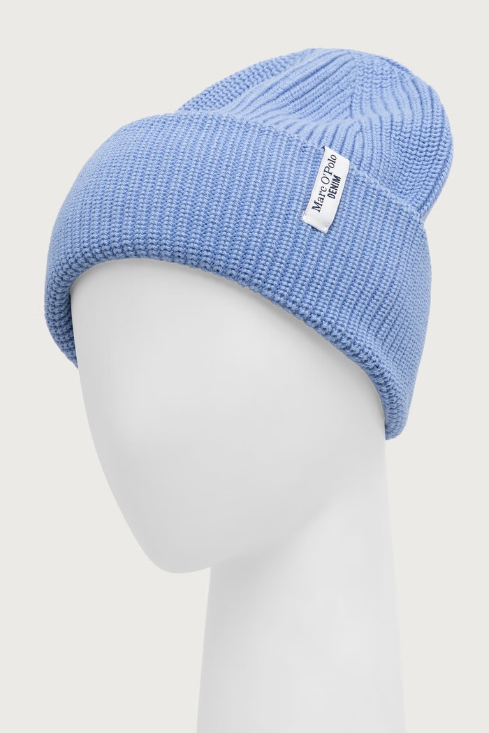 Marc O'Polo Czapka damska bawełniana 5000014981 niebieski AW26