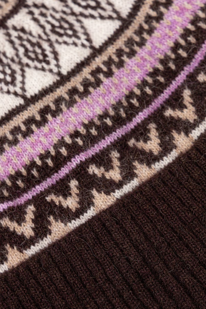 Marc O'Polo Czapka beanie damska z wełną 5000013451 brązowy AW26