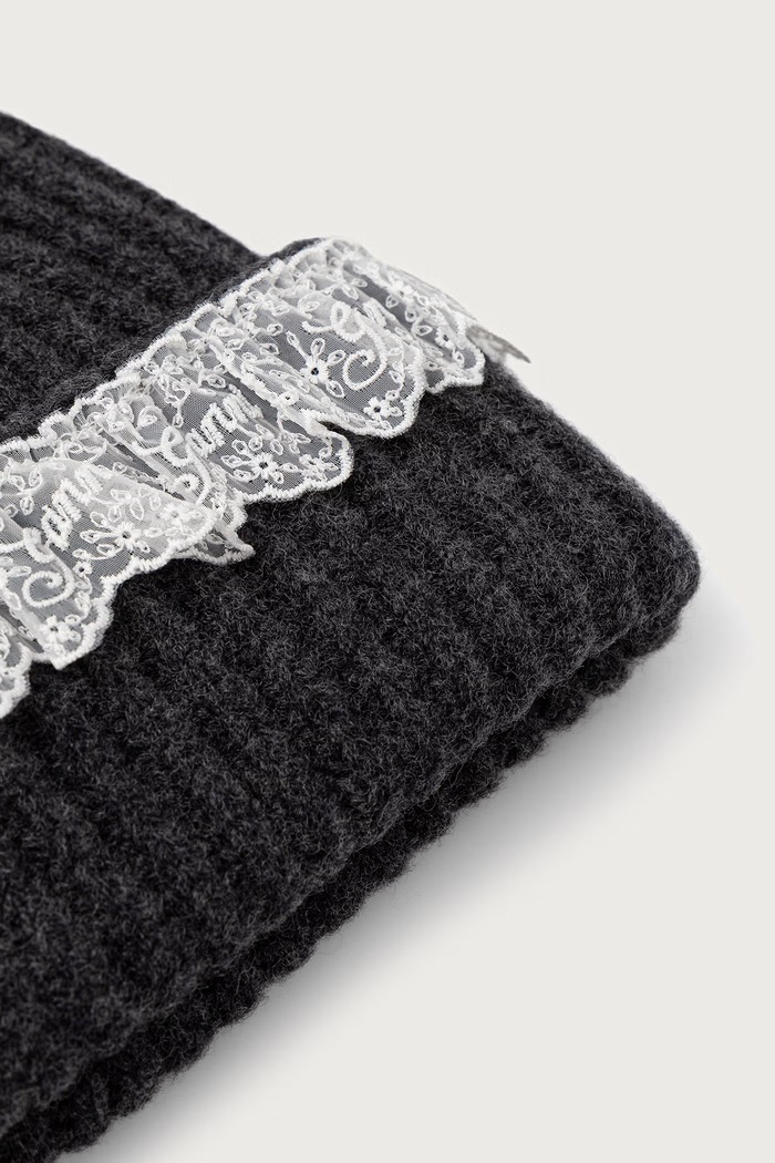 Akcesoria GANNI Beanie czapka beanie wełniana damska B3020240 szary