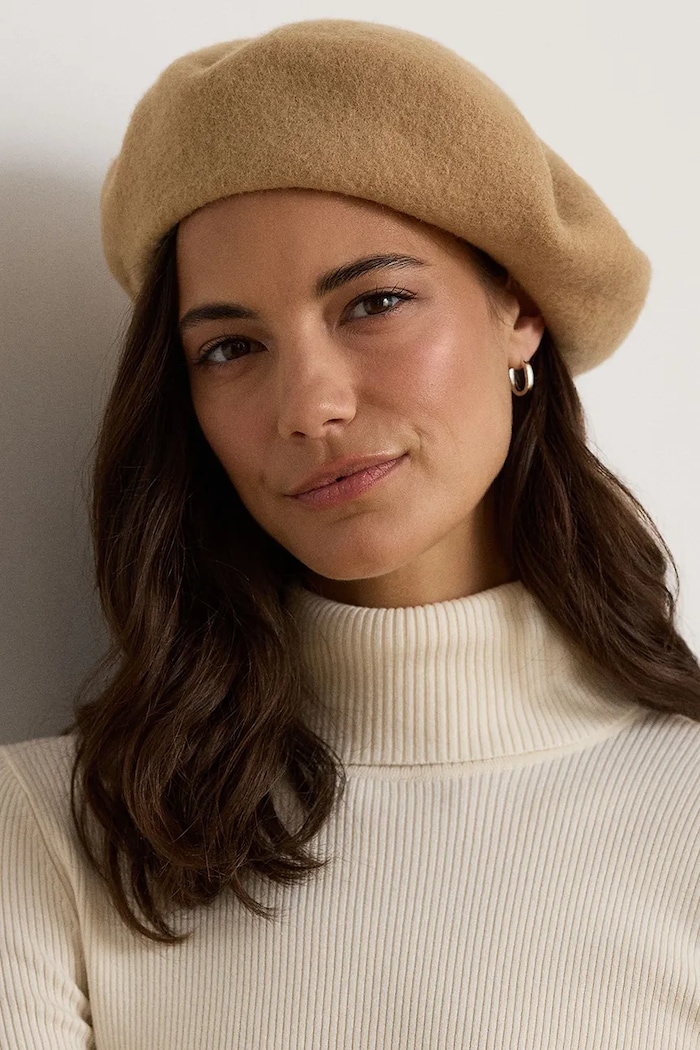 Baret dámský s vlnou Lauren Ralph Lauren 454P23633 béžová