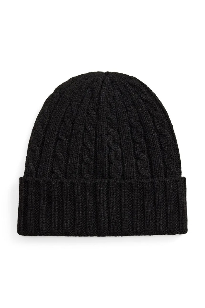 Lauren Ralph Lauren Czapka beanie damska z wełną 454P23505 czarny AW26