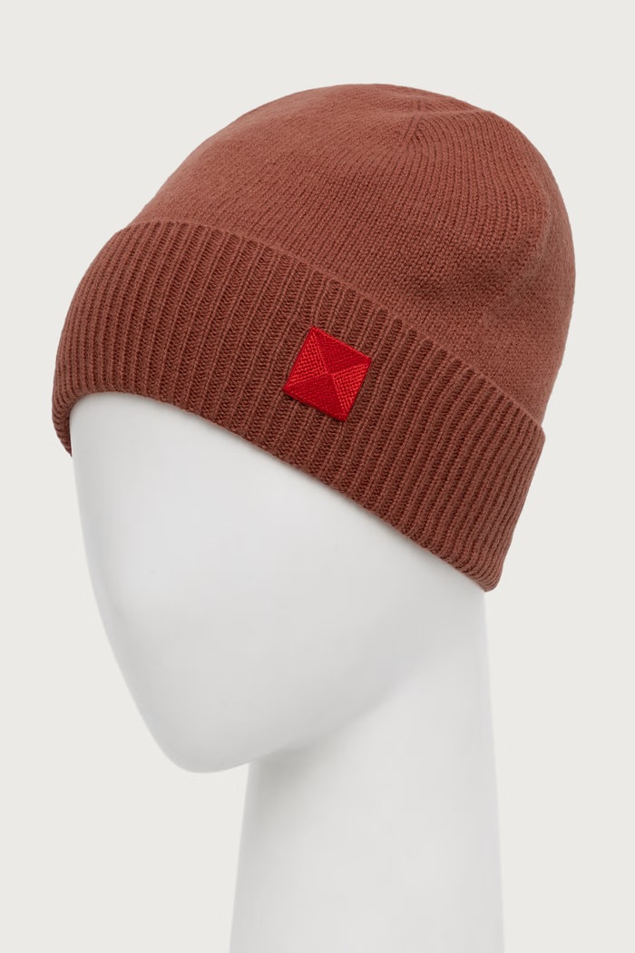Max&Co. Czapka beanie damska wełniana MCAGROLLA 2626576027200 pomarańczowy AW26