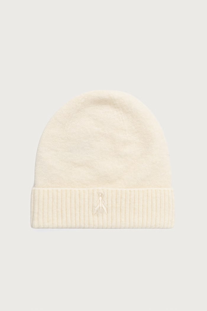 Patrizia Pepe Czapka beanie damska z wełną beżowy 2F0106.K293