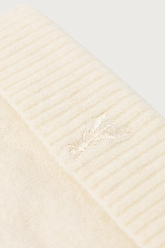 Patrizia Pepe Czapka beanie damska z wełną 2F0106.K293 beżowy AW26
