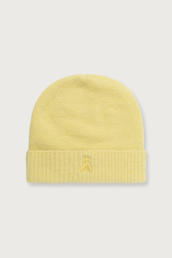 Patrizia Pepe Шапка beanie дамска от вълнена материя жълт 2F0106.K293