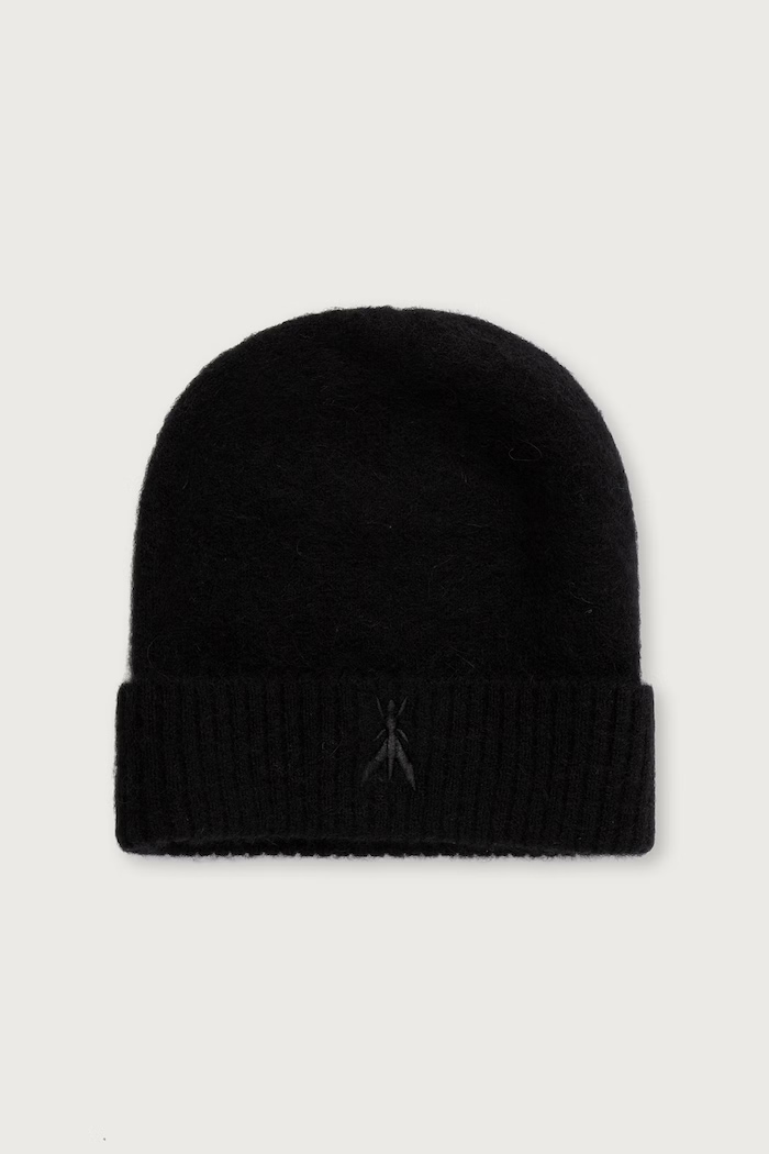 Patrizia Pepe Czapka beanie damska z wełną czarny 2F0106.K293