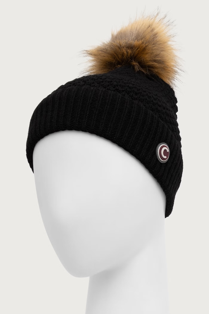 Colmar Czapka z pomponem damska z dodatkiem wełny 48000054E.3XS czarny AW26