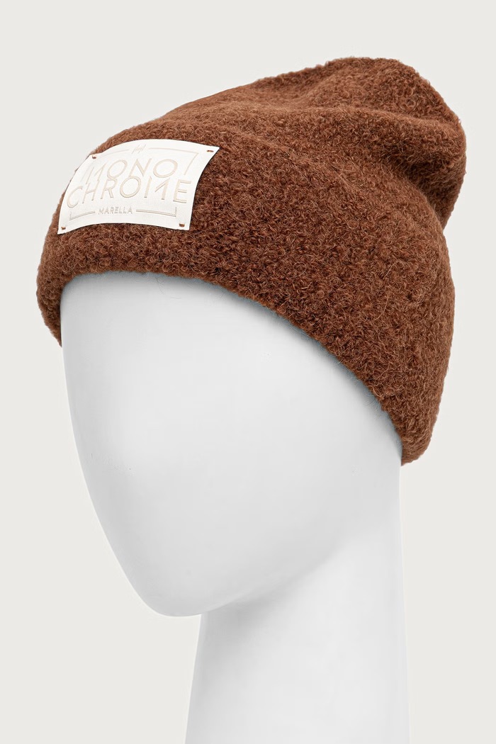 Marella шапка дамска от вълнена материя MLLBENDA 2623576017200 кафяв AW26