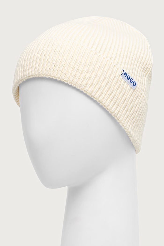 HUGO Blue Czapka damska Xaffy_B 50569487 beżowy AW26