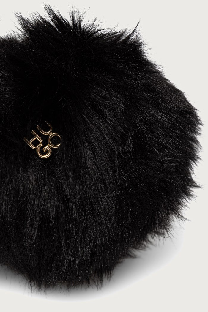 HUGO Nauszniki damskie Claudya-FU 50572418 czarny AW26