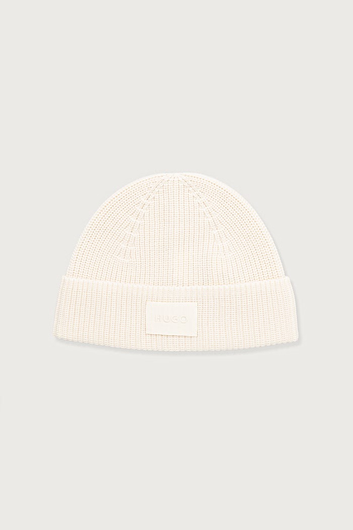 HUGO Czapka beanie damska Sential_2.0_Hat beżowy 50571667