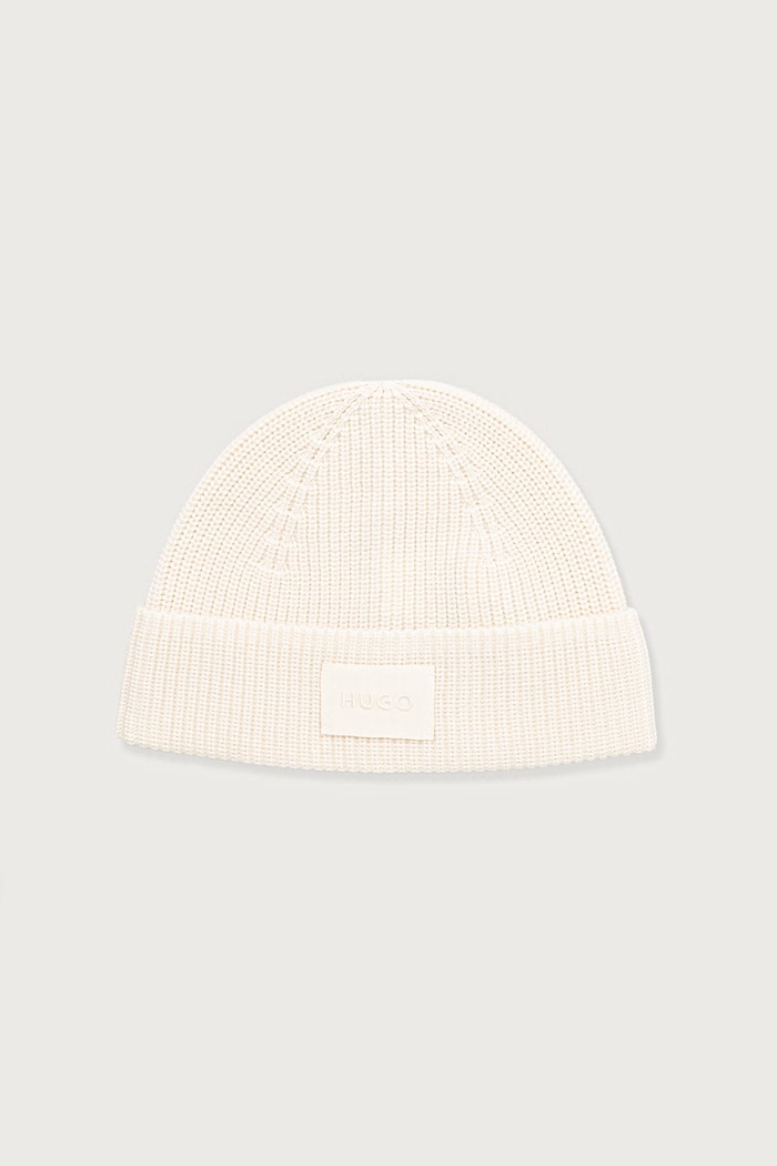 HUGO Czapka beanie damska Sential_2.0_Hat beżowy 50571667