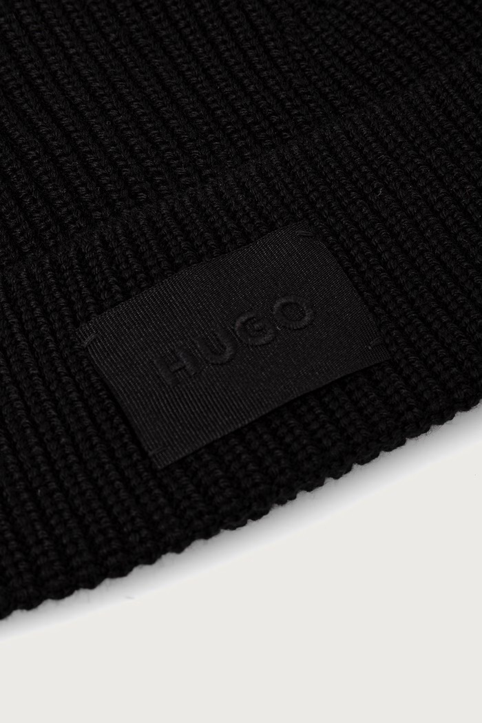 HUGO Beanie kapa za žene Sential_2.0_Hat 50571667 crna AW26