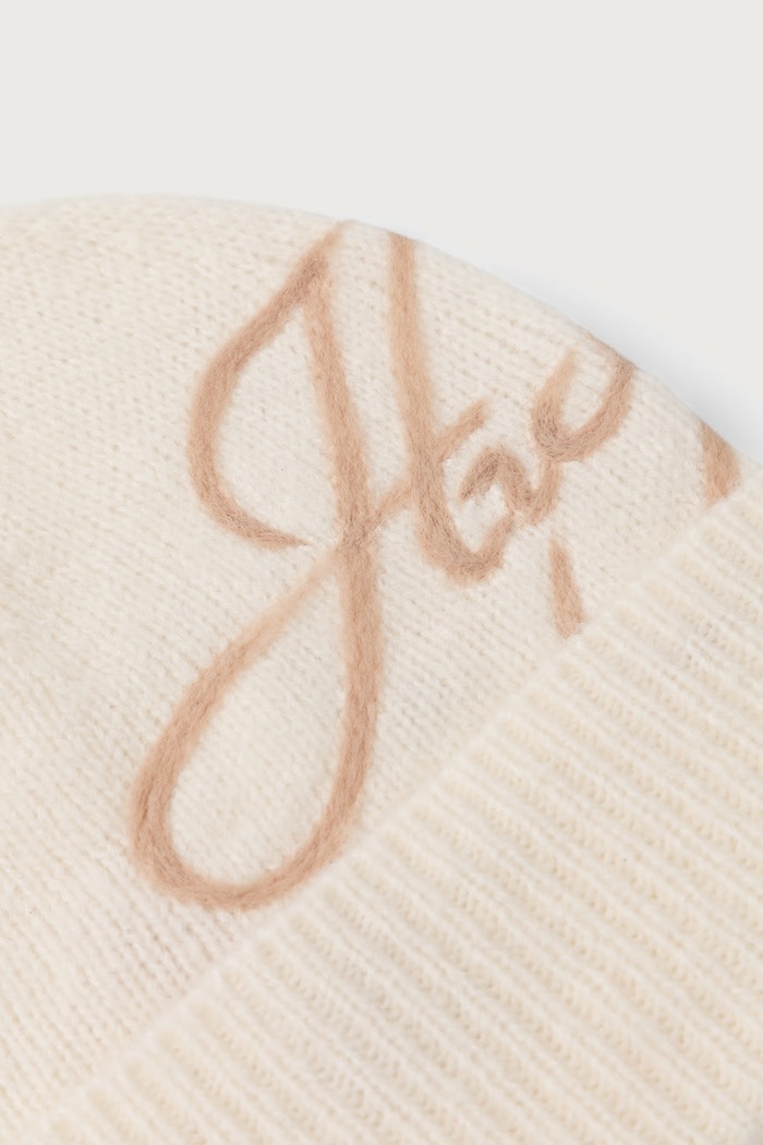 Akcesoria HUGO Czapka beanie damska z wełną Sesperry_Hat 50569947 beżowy