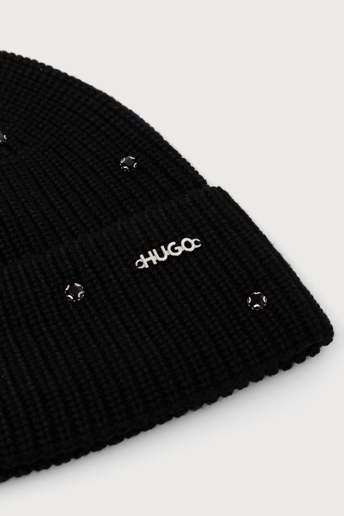 Dodaci HUGO Beanie kapa za žene Sili_Hat 50569489 crna