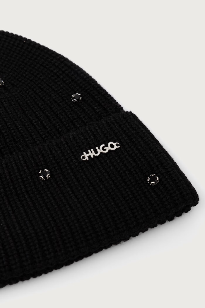 Dodaci HUGO Beanie kapa za žene Sili_Hat 50569489 crna