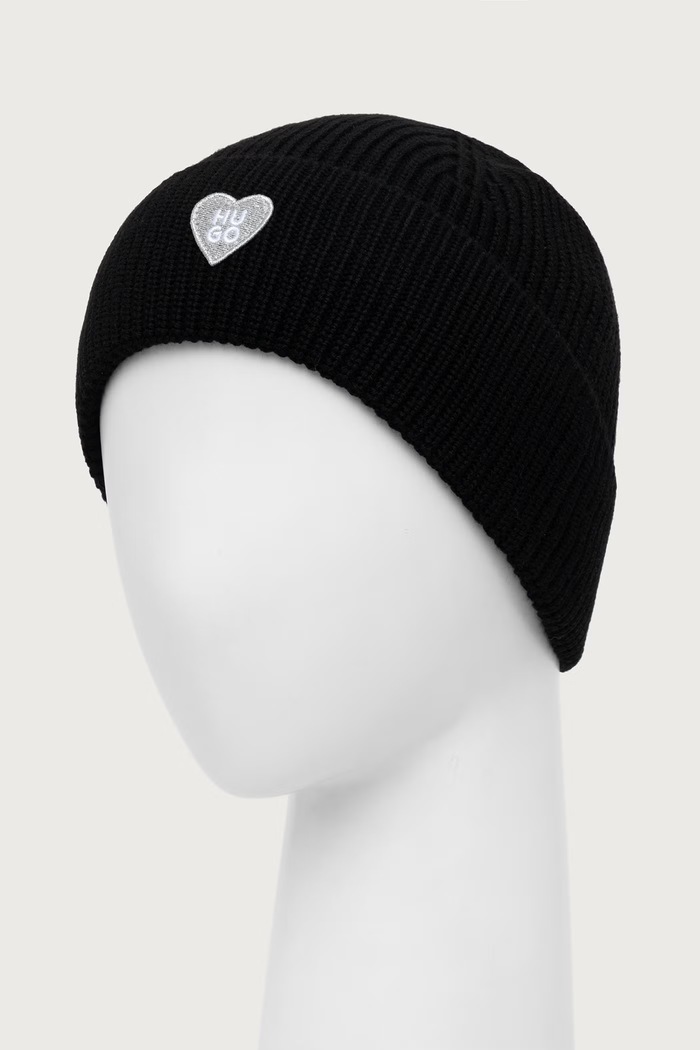 HUGO Σκούφος γυναικείος με μαλλί Sentialy_Hat 50556283 μαύρο AW26