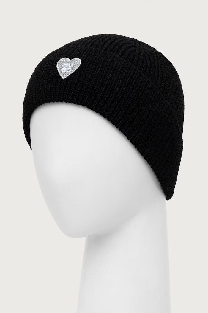 HUGO Σκούφος γυναικείος με μαλλί Sentialy_Hat 50556283 μαύρο AW26