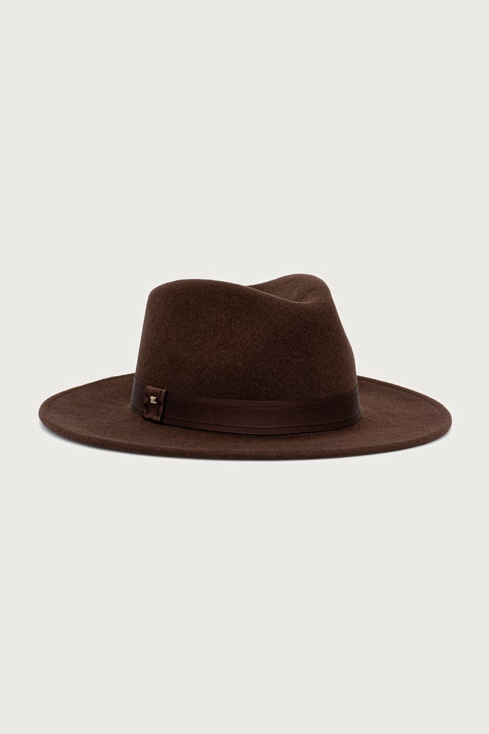Max Mara kapelusz wełniany damski pomarańczowy 2624576082600